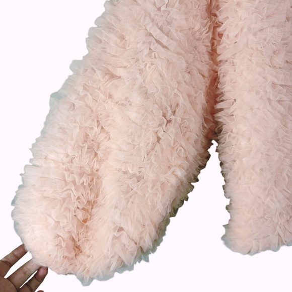 Anthropologie X Mare Mare Ruffled Rose Jacket Pink XL - Picture 7 of 12